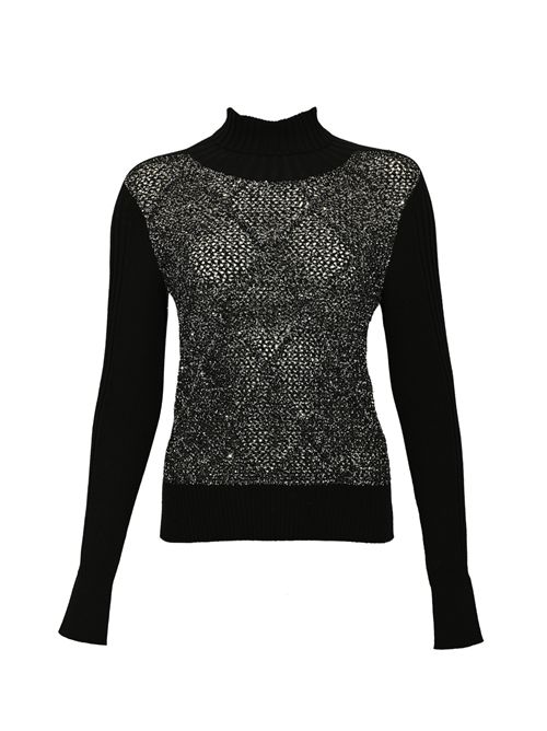 Maglia in lana con paillettes Nero D. Exterior | 616322NERO